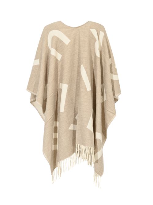 Poncho in misto lana con lettering Naturale BLUGIRL | PF5008 T030000005